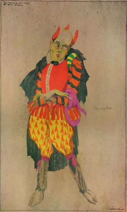 Framed Print : Design for Costume in Ben Jonsons The Devil is an Ass, c1927. Artist: Claud Lovat Fraser