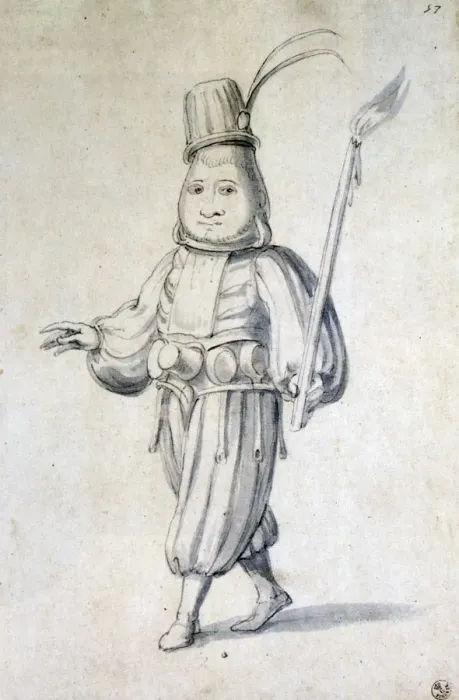 Framed Print : Design for a costume for a cook, 16th century. Artist: Giuseppe Arcimboldi Framed Print : Design for a costume for a cook, 16th century. Artist: Giuseppe Arcimboldi