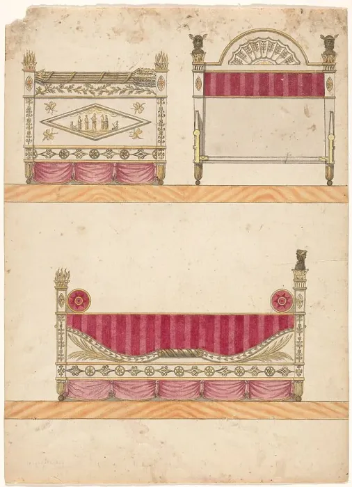 Framed Print : Design for a crib, c.1790. Creator: Anon Framed Print : Design for a crib, c.1790. Creator: Anon