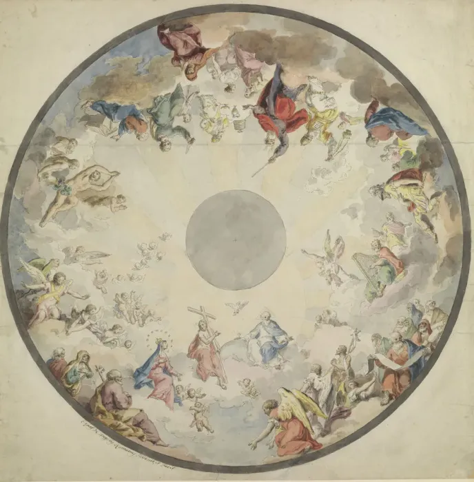 Framed Print : Design for a Cupola with Old and New Testament Figures, 1720-1804 Framed Print : Design for a Cupola with Old and New Testament Figures, 1720-1804