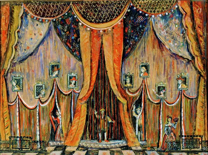 Framed Print : Design of the curtain for the opera Dorothea, by T Khrennikov, 1983. Artist: Alexander Lushin Framed Print : Design of the curtain for the opera Dorothea, by T Khrennikov, 1983. Artist: Alexander Lushin