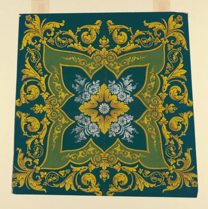 Framed Print : Design for a Cushion or Chair Seat Cover, France, 1804 / 14. Creator: Unknown Framed Print : Design for a Cushion or Chair Seat Cover, France, 1804 / 14. Creator: Unknown