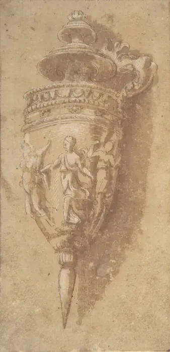 Framed Print : Design for a Decorative Vessel, 16th century. Creator: Anon Framed Print : Design for a Decorative Vessel, 16th century. Creator: Anon