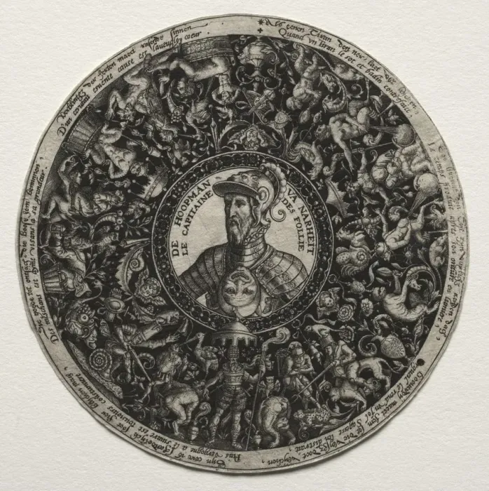 Framed Print : Design for a dish with medallions, c. 1558. Creator: Theodor de Bry (Flemish, 1528-1598) Framed Print : Design for a dish with medallions, c. 1558. Creator: Theodor de Bry (Flemish, 1528-1598)