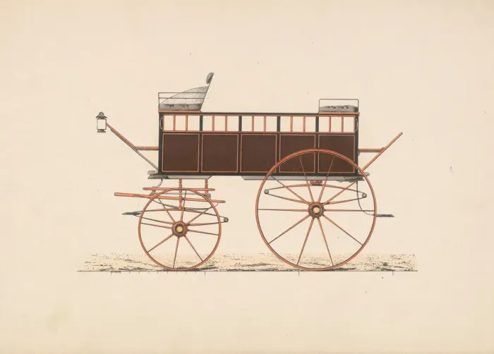 Framed Print : Design for Drag or Break (unnumbered), ca. 1860. Creator: Brewster & Co Framed Print : Design for Drag or Break (unnumbered), ca. 1860. Creator: Brewster & Co
