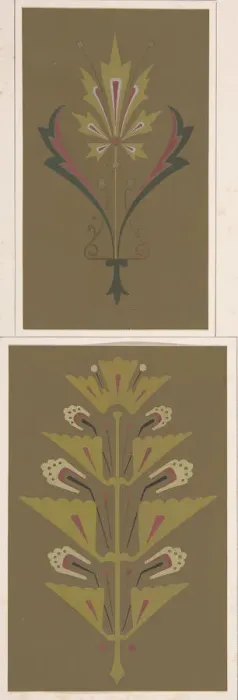 Framed Print : Design drawing, ca. 1883, based on earlier design. Creator: Christopher Dresser Framed Print : Design drawing, ca. 1883, based on earlier design. Creator: Christopher Dresser