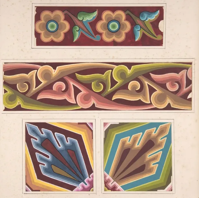 Framed Print : Design drawing, ca. 1883, based on earlier design. Creator: Christopher Dresser Framed Print : Design drawing, ca. 1883, based on earlier design. Creator: Christopher Dresser