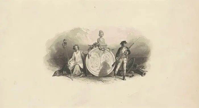 Framed Print : Design for an Emblem of the State of South Carolina, c. 1860. Creator: Christian Schussele Framed Print : Design for an Emblem of the State of South Carolina, c. 1860. Creator: Christian Schussele