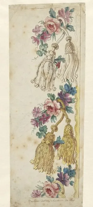 Framed Print : Design for an Embroidered Border, c.1765-1775. Creator: Charles-Germain de Saint-Aubin Framed Print : Design for an Embroidered Border, c.1765-1775. Creator: Charles-Germain de Saint-Aubin
