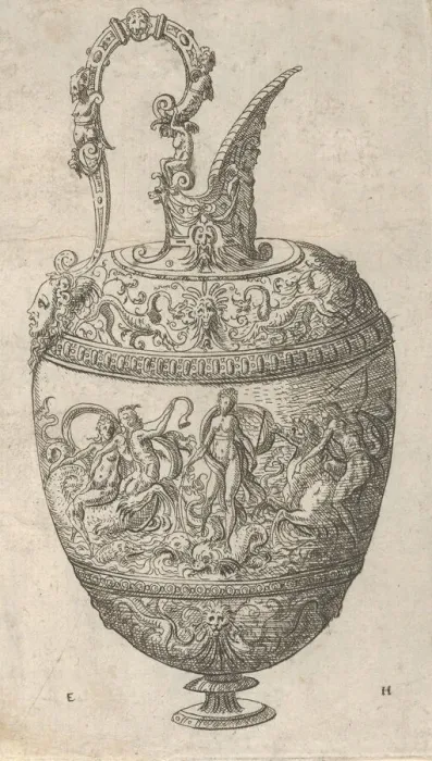 Framed Print : Design for a Ewer, 1565. Creator: Erasmus Hornick Framed Print : Design for a Ewer, 1565. Creator: Erasmus Hornick