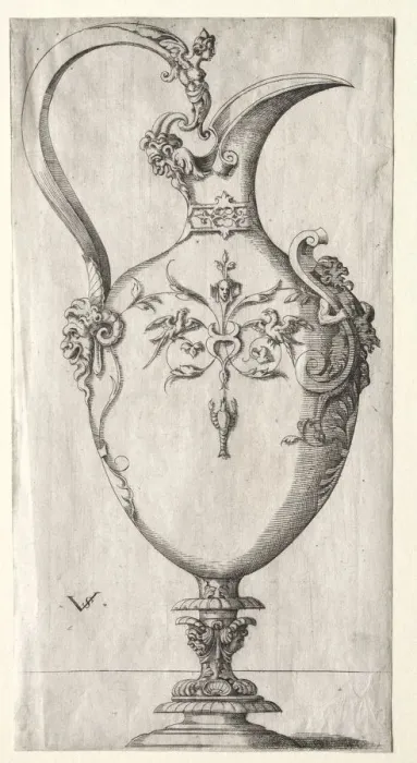 Framed Print : Design for a Ewer. Creator: Virgilius Solis (German, 1514-1562) Framed Print : Design for a Ewer. Creator: Virgilius Solis (German, 1514-1562)