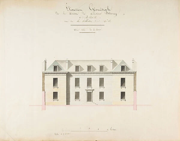 Design for the Exterior Facade of the Country House of Monsieur Blaney, Belleville