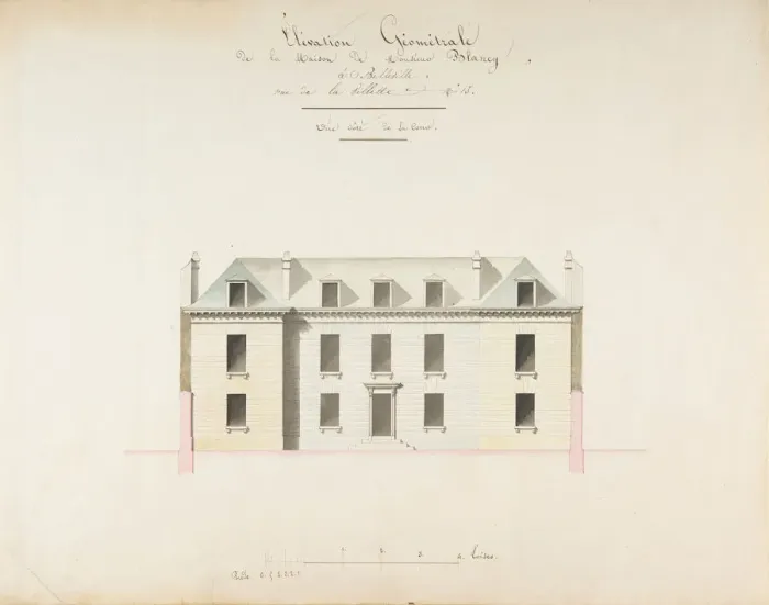 Framed Print : Design for the Exterior Facade of the Country House of Monsieur Blaney, Belleville Framed Print : Design for the Exterior Facade of the Country House of Monsieur Blaney, Belleville