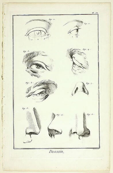 Design: Facial Anatomy from Encyclopédie, 1762 / 77. Creator: Benoit-Louis Prevost