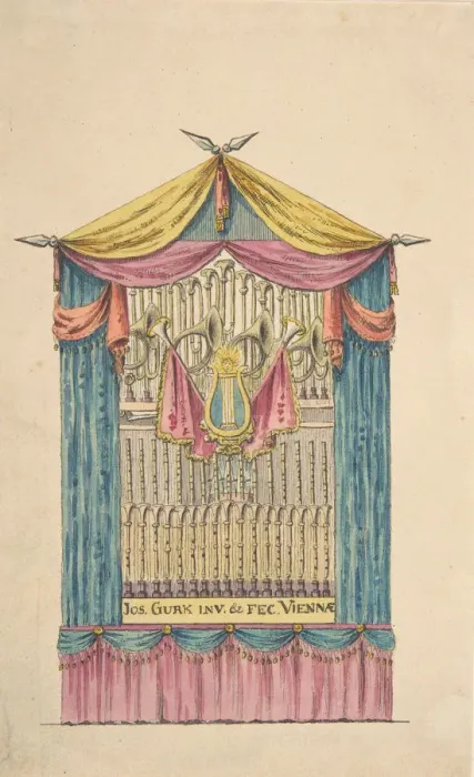 Framed Print : Design for a Fanciful Organ, late 18th-early 19th century. Creator: Joseph Ignaz Gurk Framed Print : Design for a Fanciful Organ, late 18th-early 19th century. Creator: Joseph Ignaz Gurk