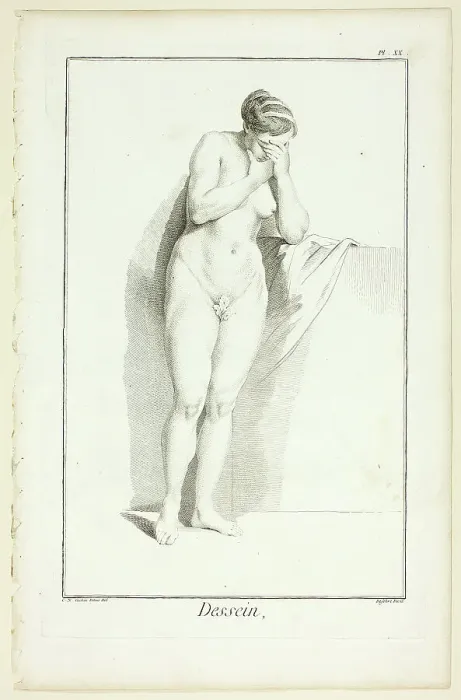 Framed Print : Design: Figure from Encyclopédie, 1762 / 77. Creator: A. J. Defehrt Framed Print : Design: Figure from Encyclopédie, 1762 / 77. Creator: A. J. Defehrt