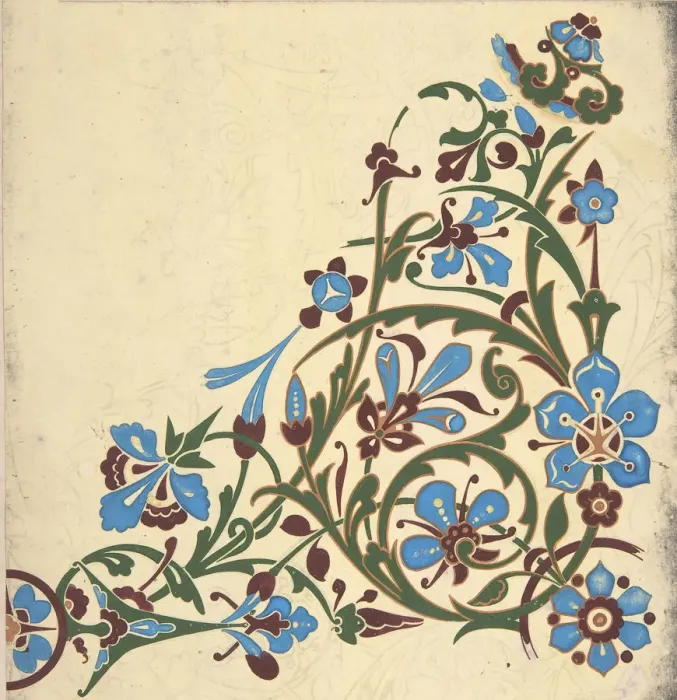 Framed Print : Design for a Floral Pattern, ca. 1883, based on earlier design Framed Print : Design for a Floral Pattern, ca. 1883, based on earlier design