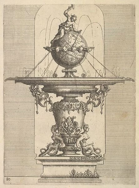 Design for a Fountain, plate 80 from Dietterlins Architettura, 1598
