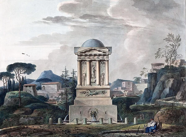 Design of the Fountain in Poltava, 1807. Artist: Thomas de Thomon, Jean Francois (1754-1813)