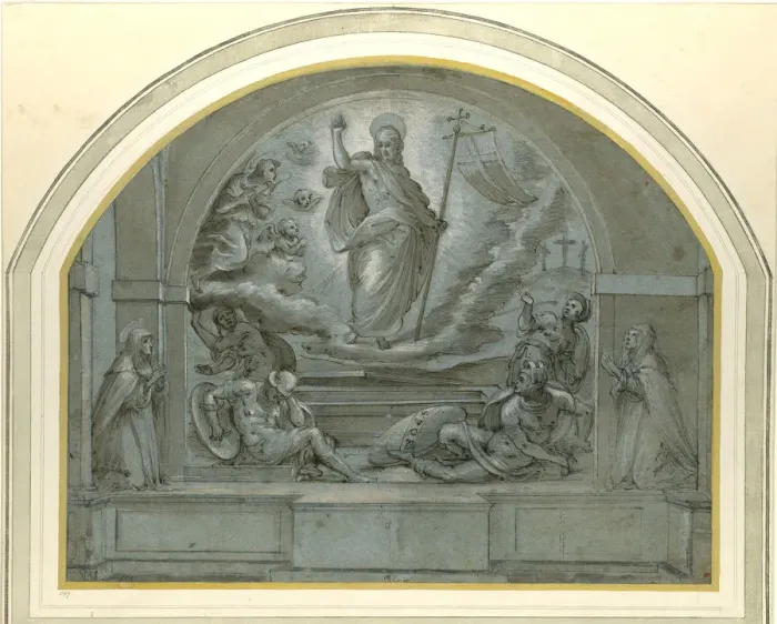 Framed Print : Design for a Frescoed Altarpiece of The Resurrection, ca. 1560-71 Framed Print : Design for a Frescoed Altarpiece of The Resurrection, ca. 1560-71