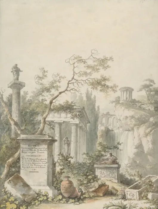 Framed Print : Design for a Frontispiece, 1782. Creator: Claude Louis Chatelet Framed Print : Design for a Frontispiece, 1782. Creator: Claude Louis Chatelet