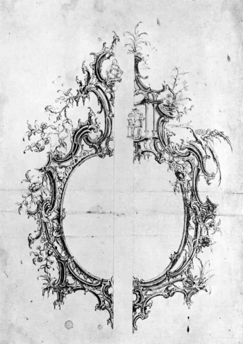 Framed Print : Design for detail on furniture, 1754, (1929). Artist: Henry Copland Framed Print : Design for detail on furniture, 1754, (1929). Artist: Henry Copland