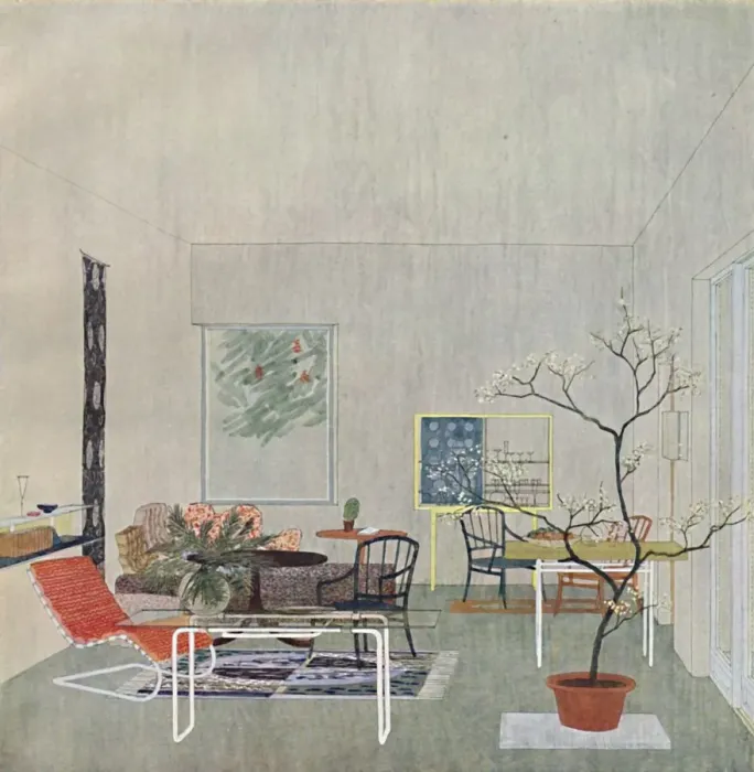 Framed Print : A design for a Gartenraum by Georg Steinklammer of Vienna, 1935 Framed Print : A design for a Gartenraum by Georg Steinklammer of Vienna, 1935