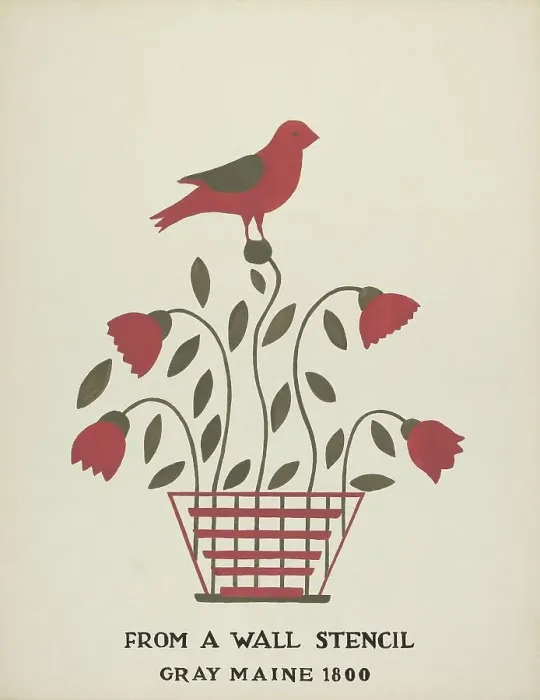 Framed Print : Design from Gray, Maine 1800 (no. 2): From Proposed Portfolio Maine Wall Stencils, 1935 / 1942. Creator: Mildred E Bent. Design from Gray, Maine 1800 (no. 2): From Proposed Portfolio Maine Wall Stencils, 1935 / 1942 Framed Print : Design from Gray, Maine 1800 (no. 2): From Proposed Portfolio Maine Wall Stencils, 1935 / 1942. Creator: Mildred E Bent. Design from Gray, Maine 1800 (no. 2): From Proposed Portfolio Maine Wall Stencils, 1935 / 1942