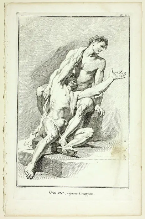Framed Print : Design: Grouped Figures, from Encyclopédie, 1762 / 77. Creator: Benoit-Louis Prevost Framed Print : Design: Grouped Figures, from Encyclopédie, 1762 / 77. Creator: Benoit-Louis Prevost
