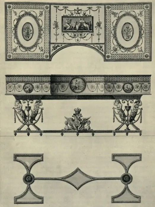 Framed Print : Design for a harpsichord by Robert Adam, 1774, (1946). Creator: Unknown Framed Print : Design for a harpsichord by Robert Adam, 1774, (1946). Creator: Unknown