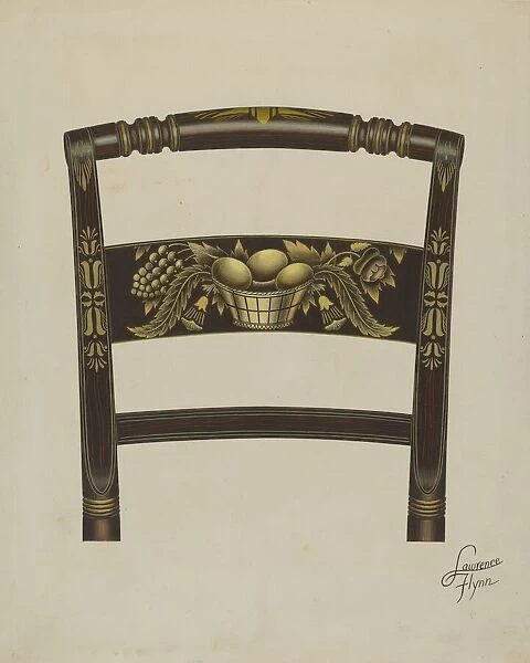 Design on Back of Hitchcock Chair, c. 1936. Creator: Lawrence Flynn