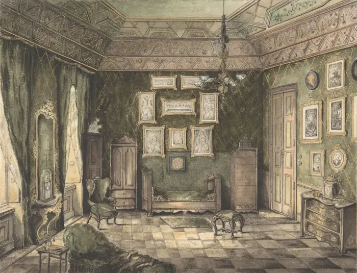 Framed Print : Design for Interior, 19th century. Creator: Anon Framed Print : Design for Interior, 19th century. Creator: Anon