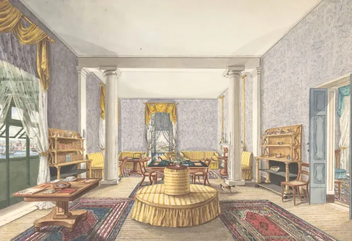 Framed Print : Design for interior, ca. 1830. Creator: Charles de Brocktorff Framed Print : Design for interior, ca. 1830. Creator: Charles de Brocktorff