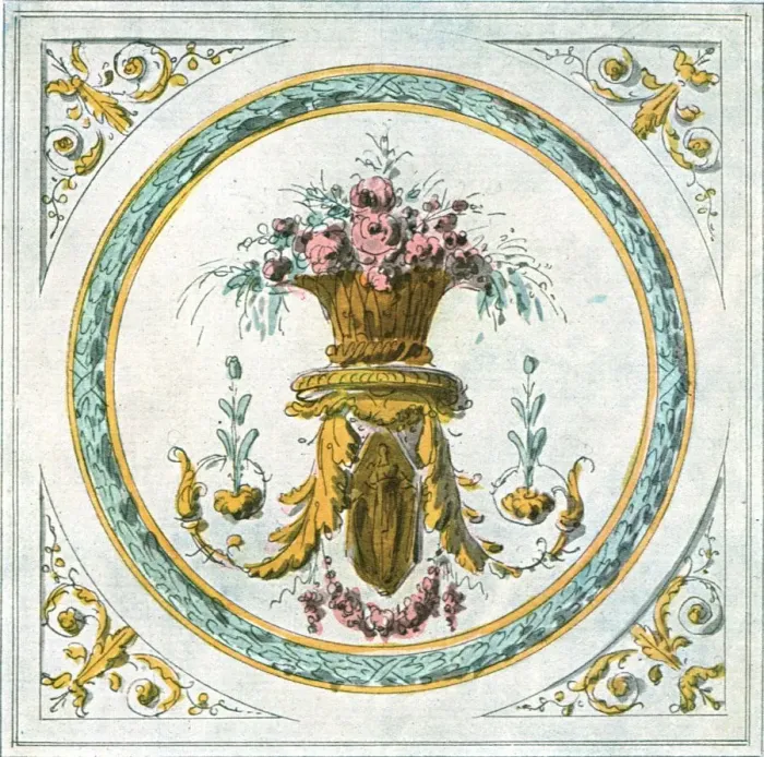Framed Print : Design for interior decoration, France, (1928). Creator: Unknown Framed Print : Design for interior decoration, France, (1928). Creator: Unknown