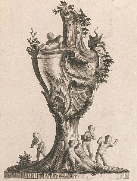 Design for a large Lidded Vase, Plate 1 from: Neu inventierte Vasi auf die
