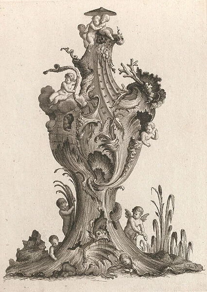 Design for a large Vase representing Water, Plate 5 from: Neu inventiert