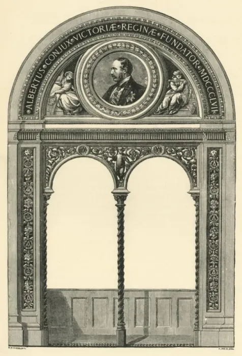 Framed Print : Design for a lunette with portrait of Prince Albert, c1863, (1881). Creator: A Reid Framed Print : Design for a lunette with portrait of Prince Albert, c1863, (1881). Creator: A Reid