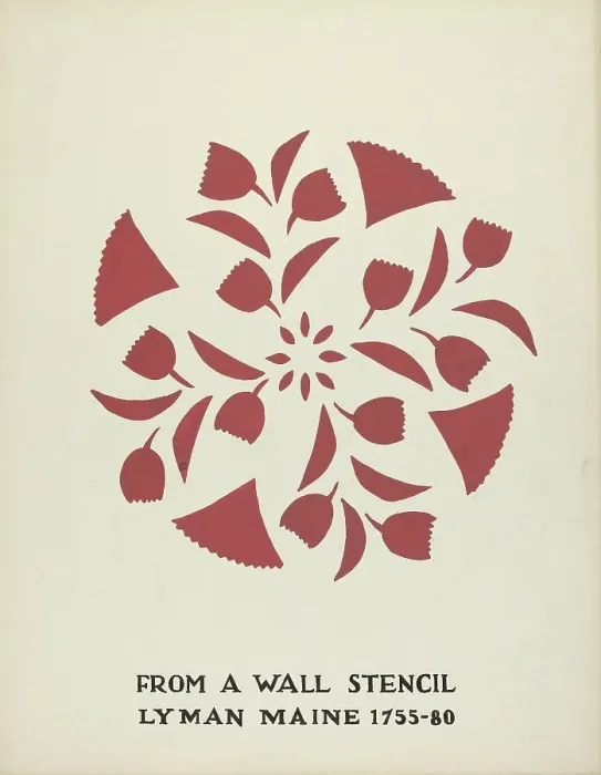 Framed Print : Design from Lyman, Maine 1755-1780: From Proposed Portfolio Maine Wall Stencils, 1935 / 1942. Creator: Mildred E Bent. Design from Lyman, Maine 1755-1780: From Proposed Portfolio Maine Wall Stencils, 1935 / 1942. Creator: Mildred E Bent Framed Print : Design from Lyman, Maine 1755-1780: From Proposed Portfolio Maine Wall Stencils, 1935 / 1942. Creator: Mildred E Bent. Design from Lyman, Maine 1755-1780: From Proposed Portfolio Maine Wall Stencils, 1935 / 1942. Creator: Mildred E Bent