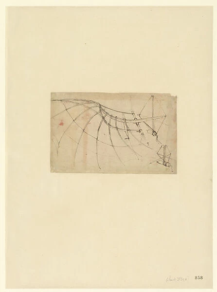 Design for a mechanical wing, 1478-1518. Creator: Leonardo da Vinci (1452-1519)