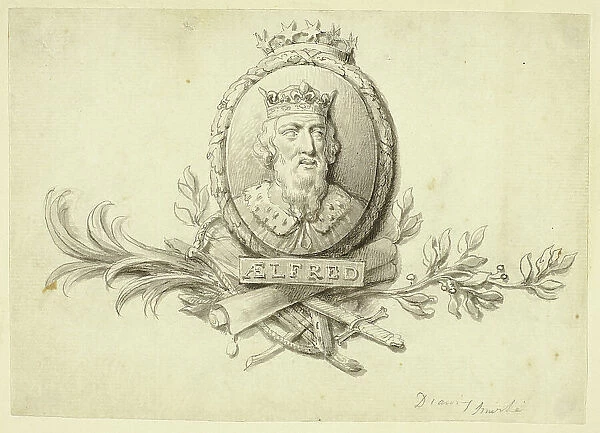 Design for Medallion of King Alfred, n.d. Creator: Sir Robert Smirke