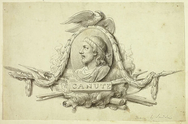 Design for Medallion of King Canute, n.d. Creator: Sir Robert Smirke