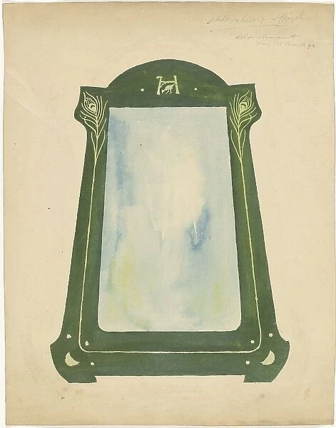 Design for a mirror, 1887-1911. Creator: Gustaaf Frederik van de Wall Perné