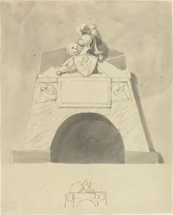 Framed Print : Design for a Monument. Creator: John Flaxman Framed Print : Design for a Monument. Creator: John Flaxman