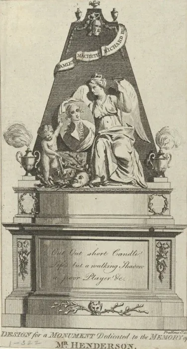 Framed Print : A Design for a Monument Dedicated to the Memory of Mr. Henderson, 1786. 1786