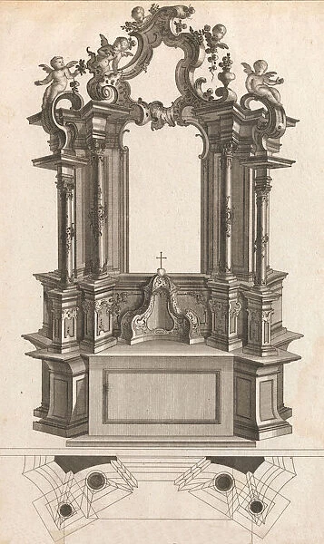 Design for a Monumental Altar, Plate p from Unterschiedliche Neu Inventi