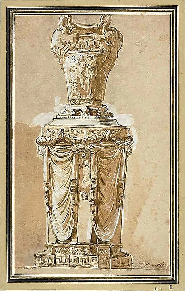 Design for a Monumental Vase, 1778. Creator: Augustin Pajou