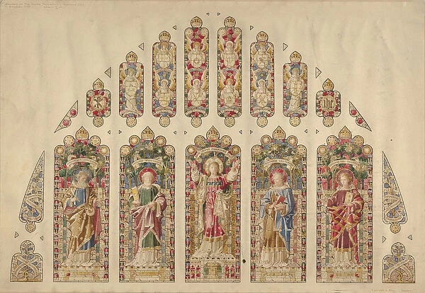 Design for a Multi-paned Stained-glass Window, Church of the Divine Paternity, New York