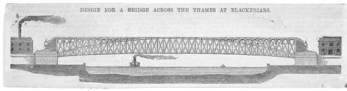 Framed Print : Design for the new Blackfriars Bridge, London, 1840 Framed Print : Design for the new Blackfriars Bridge, London, 1840