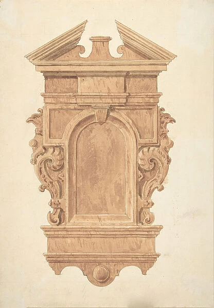 Design for Oak Carving, from the Fireplace, Jerusalem Chamber, Westminster, 1820-71