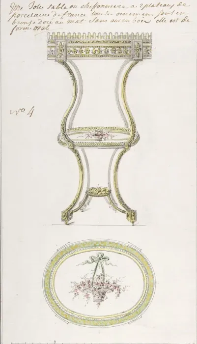 Framed Print : Design for an Occasional Table, ca. 1770-85. Creator: Anon